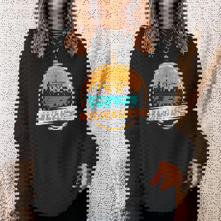 ミルウォーキー スカイライン ランドマーク ミルウォーキー ベイ ヴィンテージ スウェットシャツ 彼女への贈り物