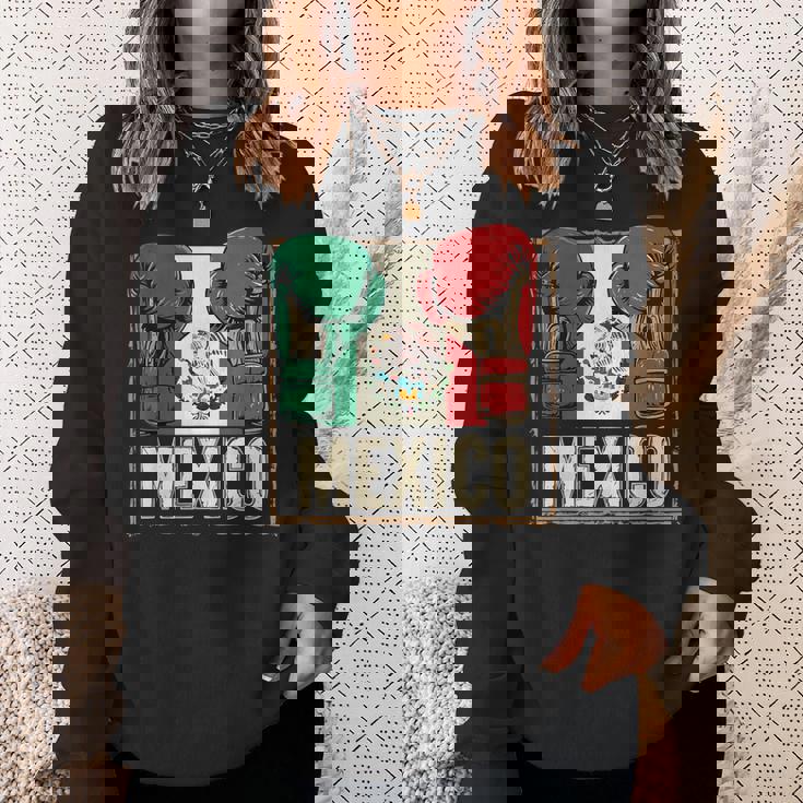 メキシコ ボクシンググローブ メキシコプライド スポーツファン ボクサーメンズ スウェットシャツ 彼女への贈り物