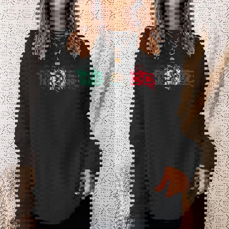 メキシコ メキシコ国旗 落書き文字 ラテン系 スウェットシャツ 彼女への贈り物