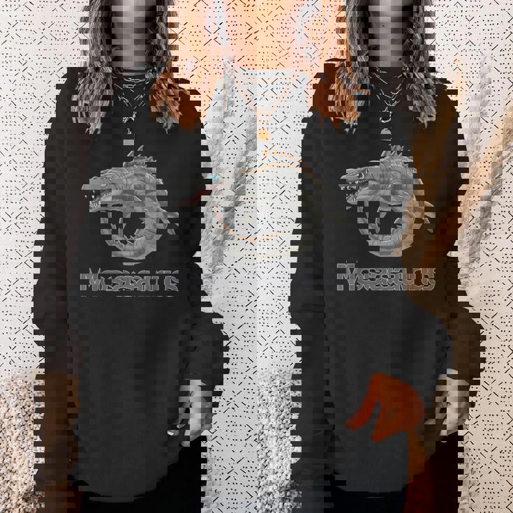 モササウルス 恐竜 海洋爬虫類 古代海洋生物 スウェットシャツ 彼女への贈り物