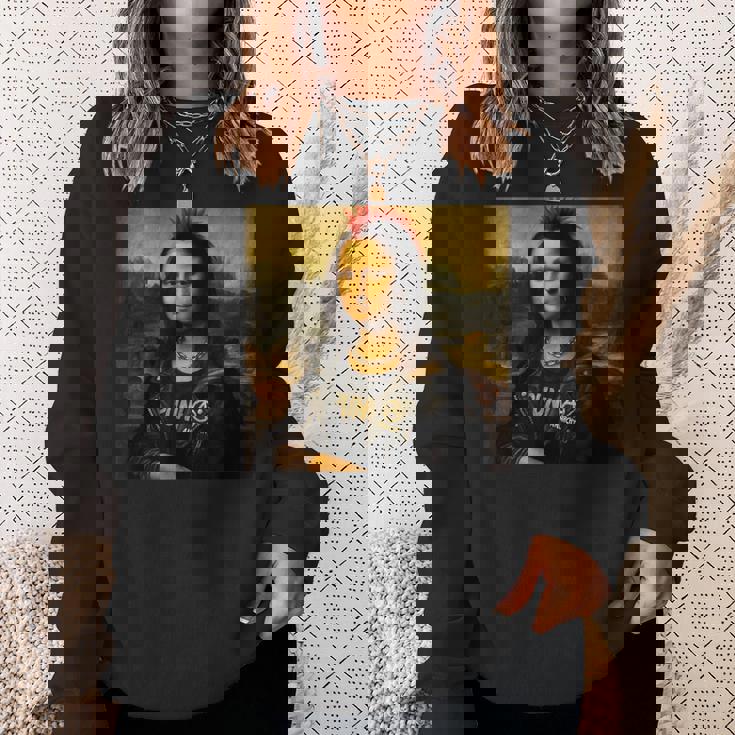 モナリザ パンク風 パロディデザイン スウェットシャツ 彼女への贈り物