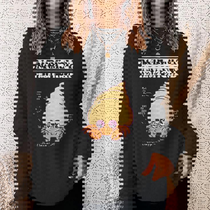 ヤドカリの解剖学 面白い カワイイ ヤドカリ チビ スウェットシャツ 彼女への贈り物