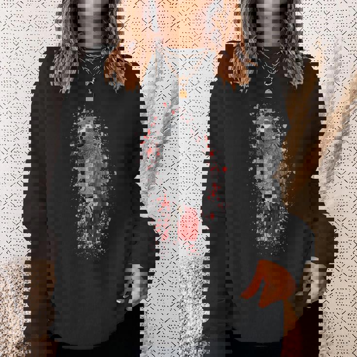 ヨウム 鳥 動物 図 バードウォッチング 贈り物 鳥類学者 生物学者 自然科学 スウェットシャツ 彼女への贈り物