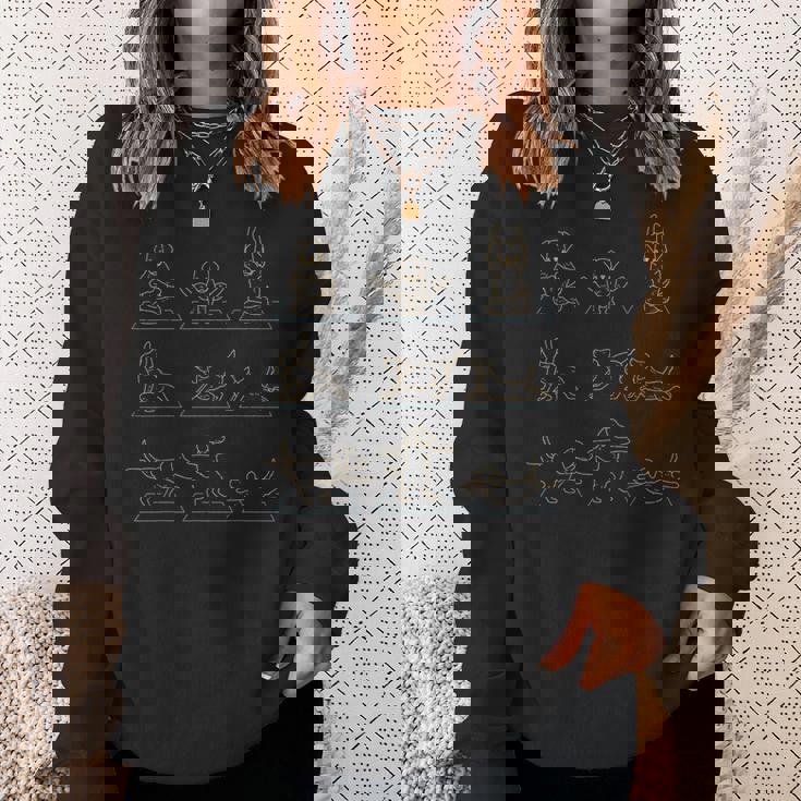 ヨガ ゴールデンレトリバーの犬のヨガのポーズ スウェットシャツ 彼女への贈り物