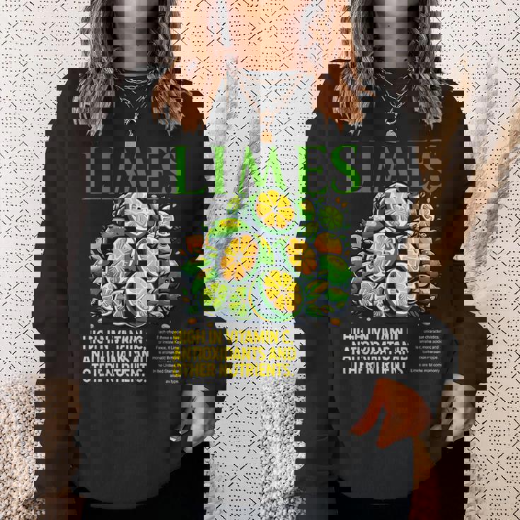 ライム 面白い 高い ビタミンc 抗酸化剤 その他の栄養素 スウェットシャツ 彼女への贈り物