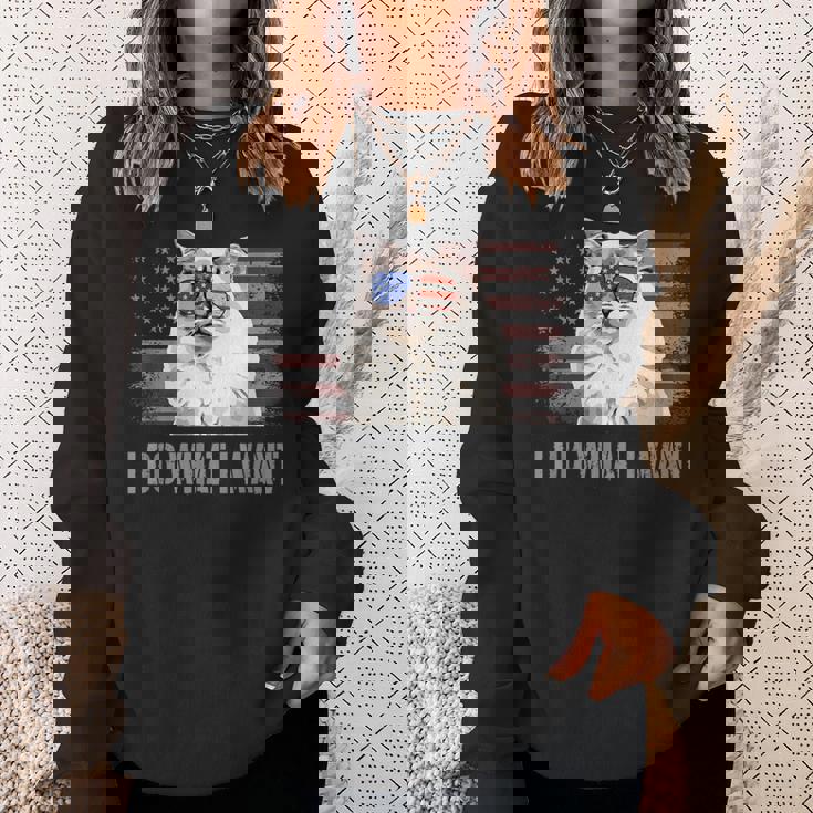 ラグドールキャット I Do What I Want Retro Usa おもしろ猫 スウェットシャツ 彼女への贈り物