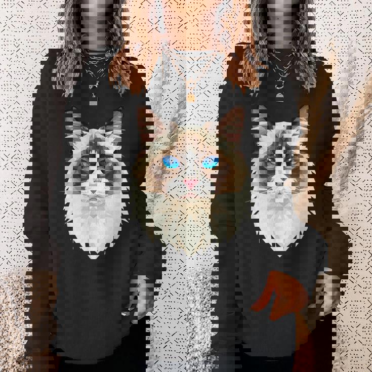 ラグドール猫ラグドール猫猫ママ甘いラグドール猫 スウェットシャツ 彼女への贈り物