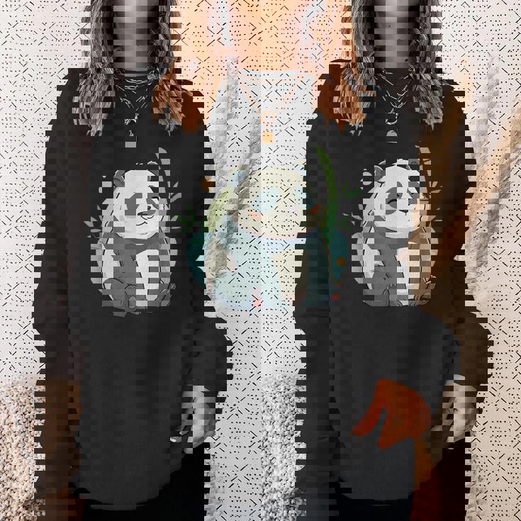 リラックス竹林ぽっちゃりパンダ美学 スウェットシャツ 彼女への贈り物