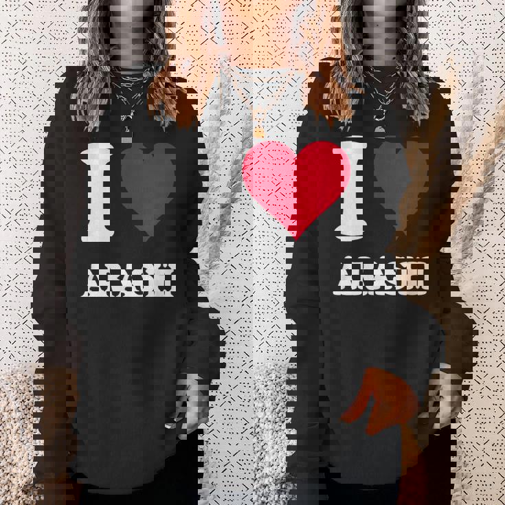 レッドハート I Love Arashi スウェットシャツ 彼女への贈り物