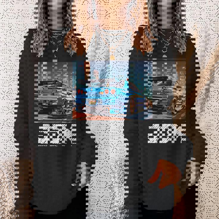 レトロ Jdm 日本ドリフトレース チューニングカー 東京スカイライン ギフト 長袖tシャツ スウェットシャツ 彼女への贈り物