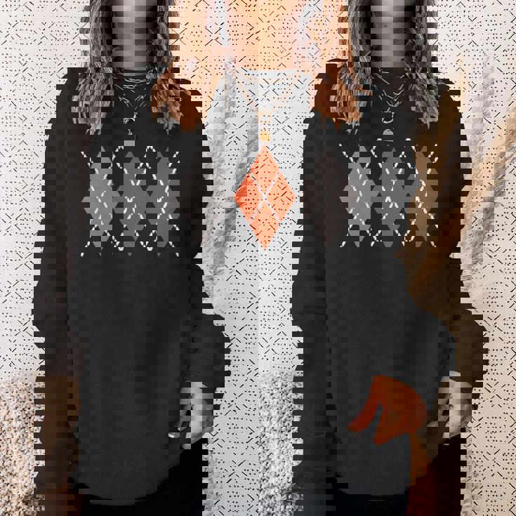 レトロ アーガイル ロカビリー 長袖tシャツ スウェットシャツ 彼女への贈り物