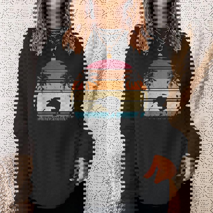 レトロ キウイバード サンセット キウイ鳥 ニュージーランド キウイ鳥 スウェットシャツ 彼女への贈り物