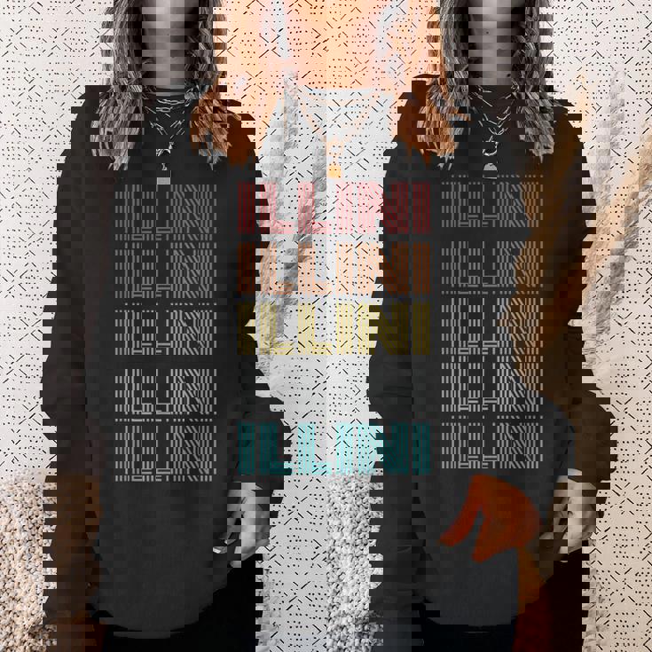 レトロ ヴィンテージ Illini スウェットシャツ 彼女への贈り物