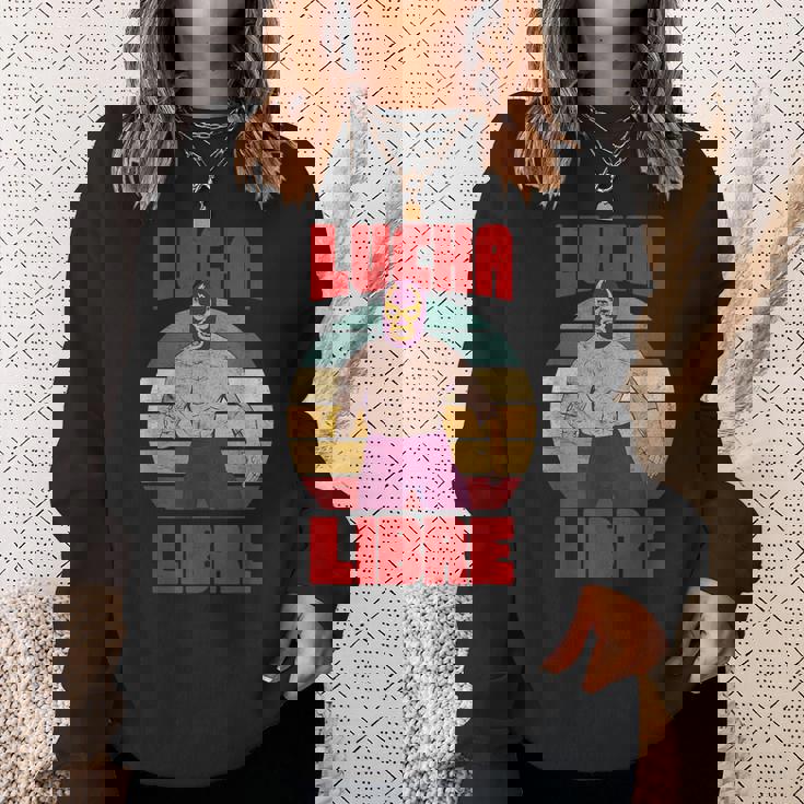 レトロ ヴィンテージ レスラー ルチャリブレ メキシコレスリング スウェットシャツ 彼女への贈り物