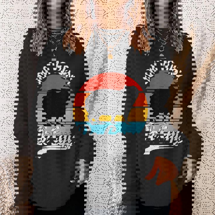 レトロ 面白い カピバラ Don't Worry Be Capy スウェットシャツ 彼女への贈り物