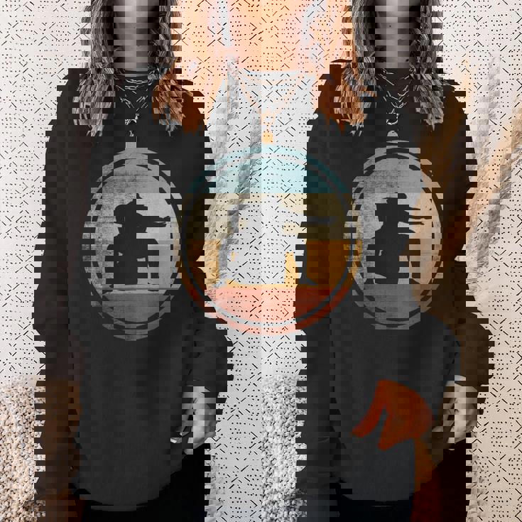 レトロなビンテージ デザイン レスラー相撲 スウェットシャツ 彼女への贈り物