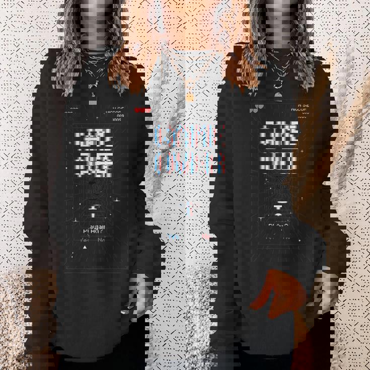 レトロアーケードゲームオーバーゲーム スウェットシャツ 彼女への贈り物