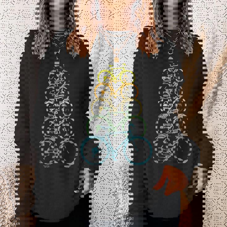 レトロビンテージ自転車モチーフの自転車モチーフ。 スウェットシャツ 彼女への贈り物