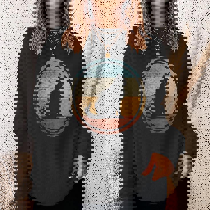 レトロヴィンテージデザインのターキッシュアンゴラ猫 スウェットシャツ 彼女への贈り物