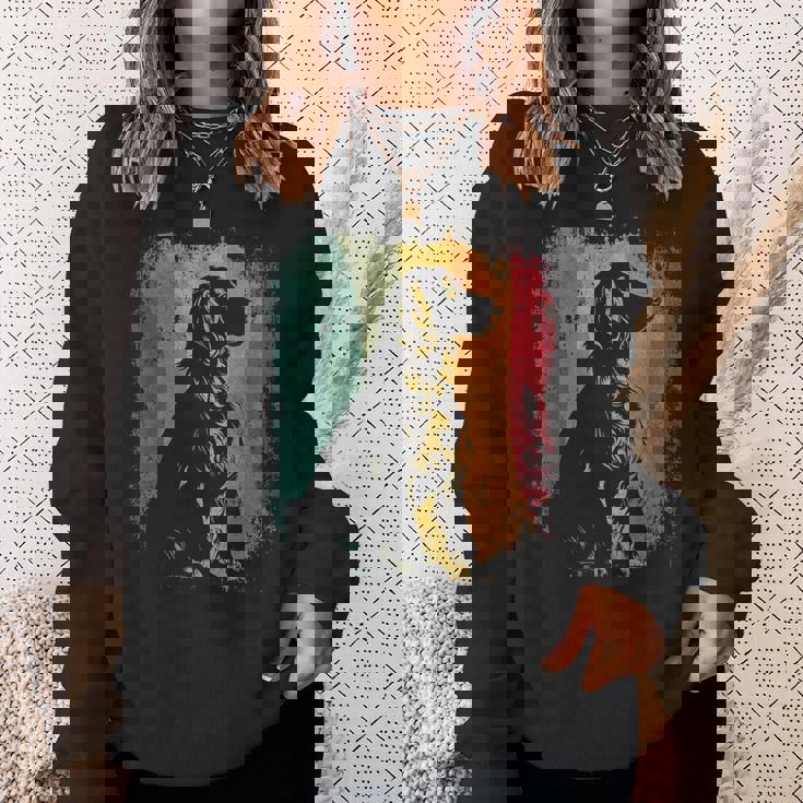 レトロヴィンテージドッグデザインイングリッシュコッカースパニエル スウェットシャツ 彼女への贈り物