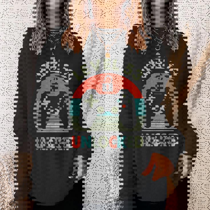 レベル53アンロック レトロヴィンテージゲーム53歳の誕生日ゲーマー スウェットシャツ 彼女への贈り物