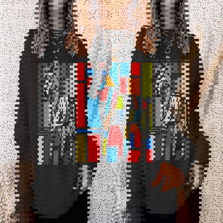 ロバ カラフル 動物 グラフィック アートワーク ロバ スウェットシャツ 彼女への贈り物