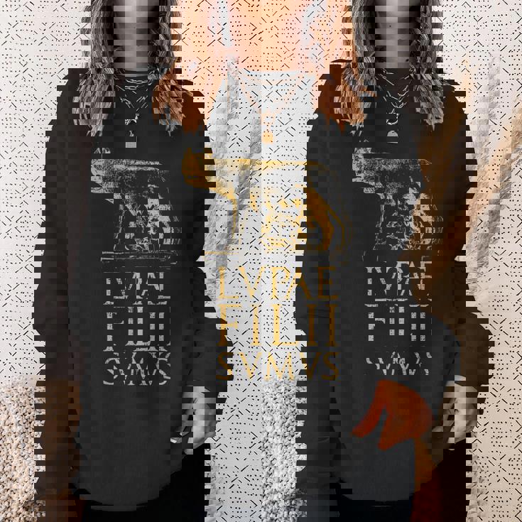 ローマの狼 古代ローマ ローマ帝国の名言 スウェットシャツ 彼女への贈り物