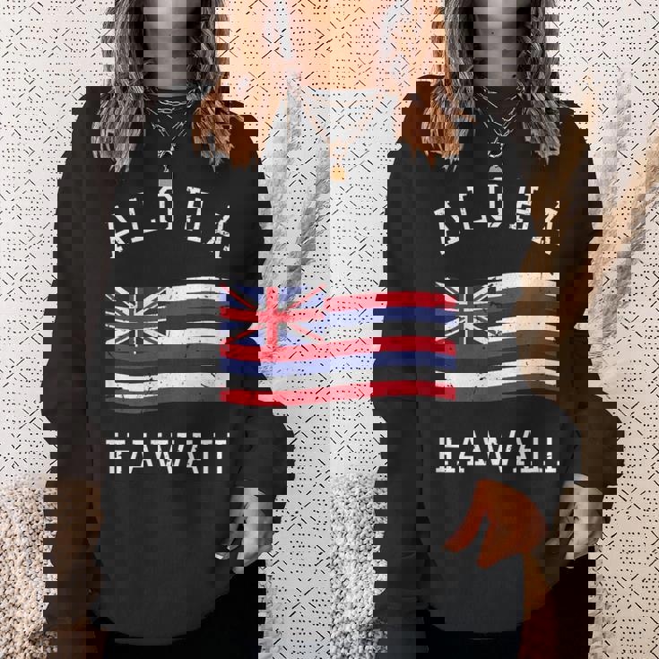 ヴィンテージ アロハ州 ハワイ国旗 ハワイアン 旗 メンズ レディース スウェットシャツ 彼女への贈り物