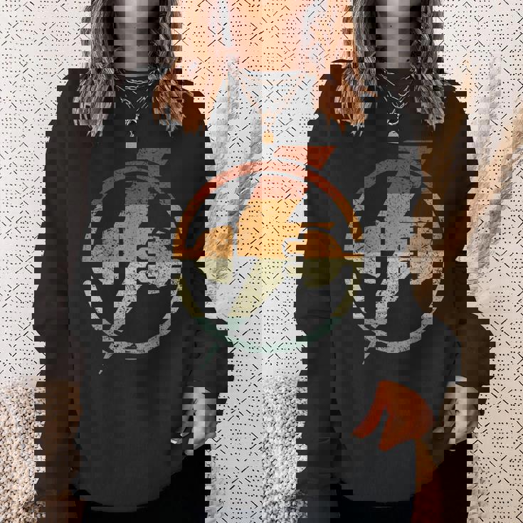 ヴィンテージ デザイン 電工 電気 スウェットシャツ 彼女への贈り物