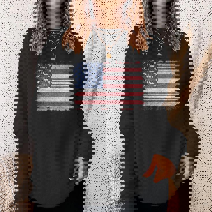 ヴィンテージ 星条旗 スタイリッシュ シンプルデザイン スウェットシャツ 彼女への贈り物