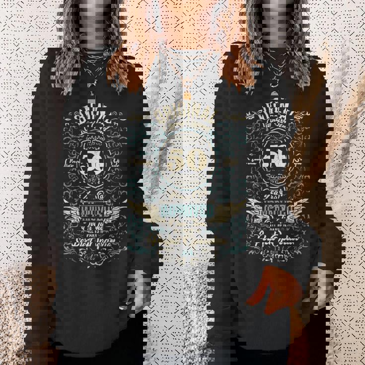 ヴィンテージ50歳の誕生日のお祝いオリジナルリビングレジェンド 長袖tシャツ スウェットシャツ 彼女への贈り物