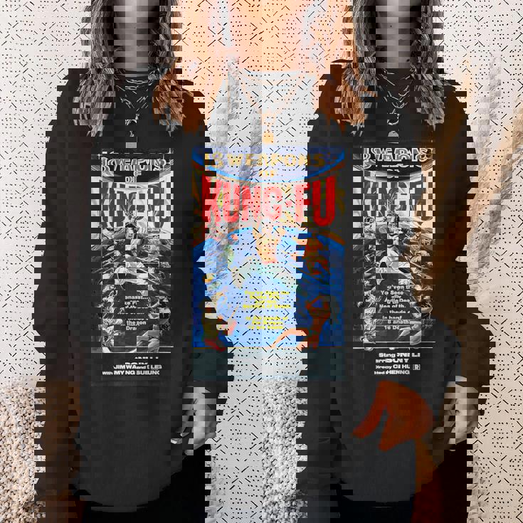 ヴィンテージカンフー格闘技映画レトロギフト スウェットシャツ 彼女への贈り物