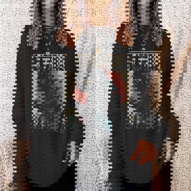 ヴィンテージキャットジラtシャツ 面白い子猫と猫 スウェットシャツ 彼女への贈り物