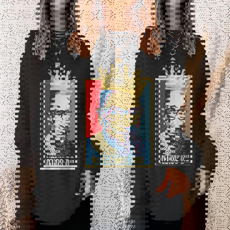 ヴィンテージ・ノトーリアス Rbg-ルース・ベイダー・ギンズバーグ・コート スウェットシャツ 彼女への贈り物