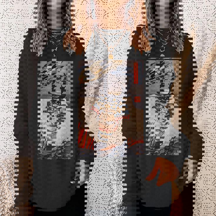 ヴィンテージ日本アート 歌川戦士武田信玄 武田信玄 スウェットシャツ 彼女への贈り物