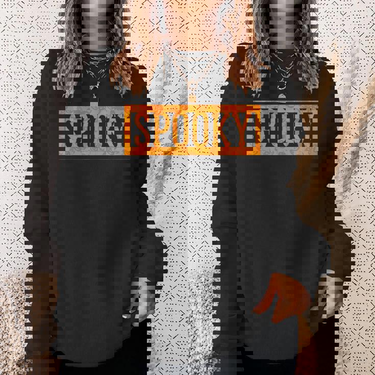 不気味なオレンジハロウィンパンプキン柄tシャツ スウェットシャツ 彼女への贈り物