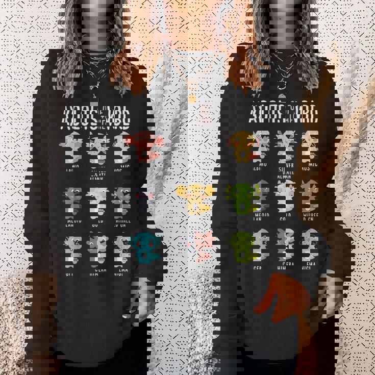 世界のウーパールーパー両生類動物好きカワイイ スウェットシャツ 彼女への贈り物