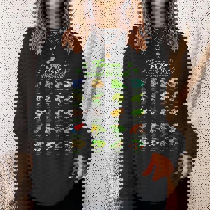 世界のカエル カエル スウェットシャツ 彼女への贈り物