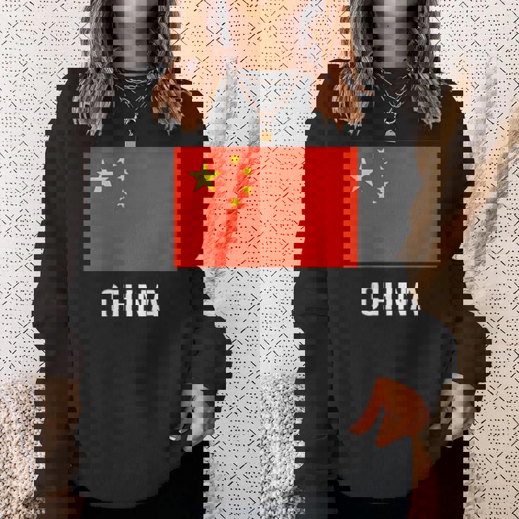 中国国旗シャツ スウェットシャツ 彼女への贈り物