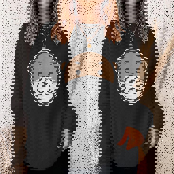 丸顔 カワウソ《コツメカワウソ》シンプル【どうぶつフレンズ】グッズ ゆるくて かわいい イラスト スウェットシャツ 彼女への贈り物