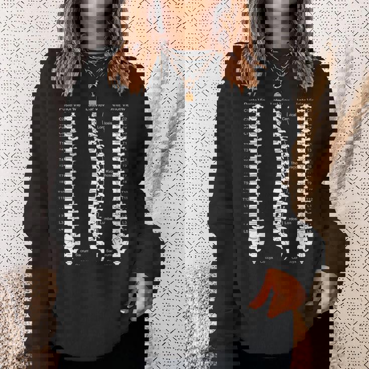 人間の脊椎解剖学カイロプラクティック図 スウェットシャツ 彼女への贈り物