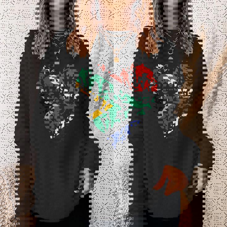 南アフリカ ラグビー ラブハート 南アフリカ ラグビーファン スウェットシャツ 彼女への贈り物