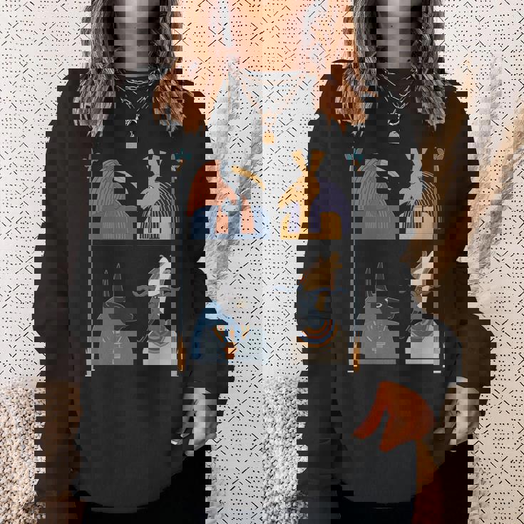 古代エジプトの神々 ファラオ神話 エジプトのピラミッド 長袖tシャツ スウェットシャツ 彼女への贈り物