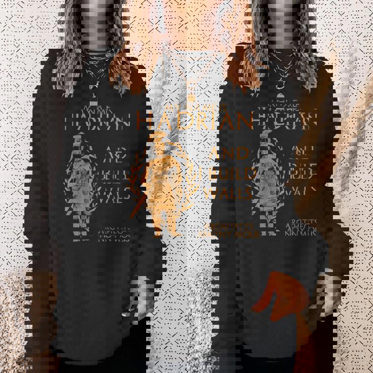 古代ローマ 皇帝ハドリアヌス 建築家 匿名 面白い スウェットシャツ 彼女への贈り物