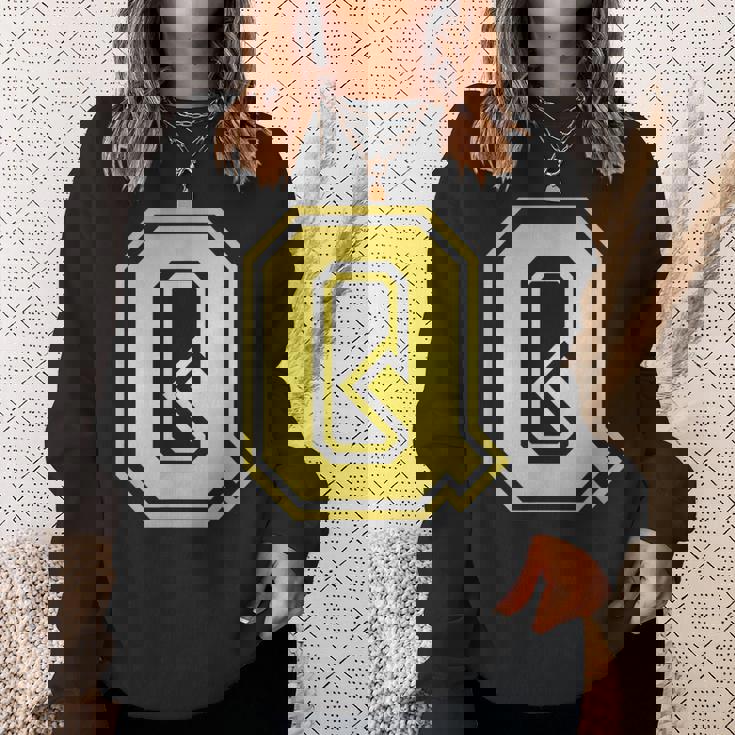 大文字 Q プリントされた明るいスタイルのデザイン。 スウェットシャツ 彼女への贈り物