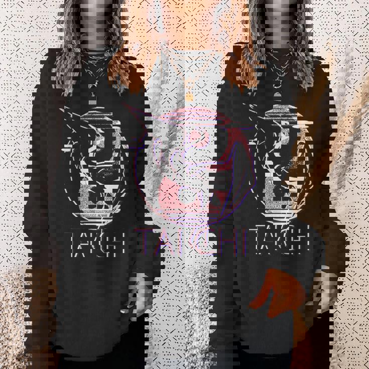 太極拳 陰陽鶴、瞑想エネルギー スウェットシャツ 彼女への贈り物