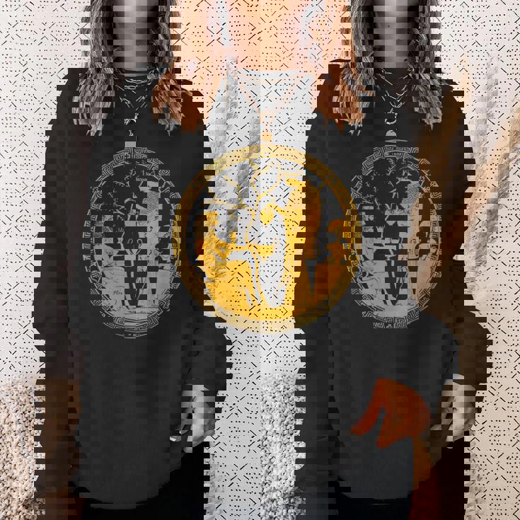 女神アテナと英雄ヘラクレス古代ギリシャ美術神話 スウェットシャツ 彼女への贈り物