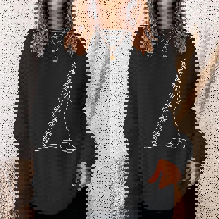 尺八 線画 ミュージシャン向け 尺八 スウェットシャツ 彼女への贈り物