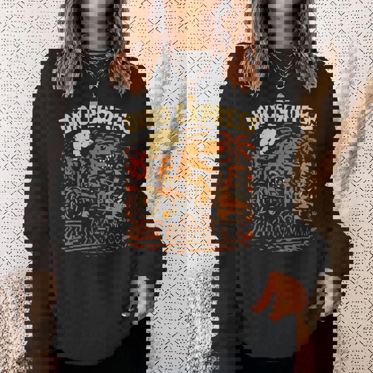 恐竜 エクスプレス 漫画 電車 恐竜 男の子 スウェットシャツ 彼女への贈り物