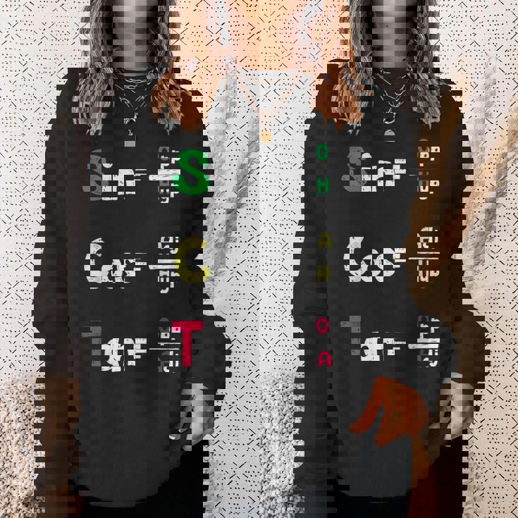 数学教師 三角法oh Cah Toa ジオメトリパロディ スウェットシャツ 彼女への贈り物